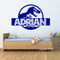 Personalized Dinosaur TRex Wall Sticker Custom Name Jurassic Style Kids Room Decor 0