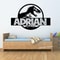 Personalized Dinosaur TRex Wall Sticker Custom Name Jurassic Style Kids Room Decor 1