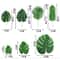 Hawaii Artificial Palm Leaf Mat Set 10pcs Tropical Jungle Table Decor Cup Mats 5