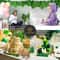 Hawaii Artificial Palm Leaf Mat Set 10pcs Tropical Jungle Table Decor Cup Mats 3