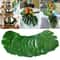 Hawaii Artificial Palm Leaf Mat Set 10pcs Tropical Jungle Table Decor Cup Mats 0