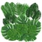 Hawaii Artificial Palm Leaf Mat Set 10pcs Tropical Jungle Table Decor Cup Mats 2