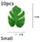 Hawaii Artificial Palm Leaf Mat Set 10pcs Tropical Jungle Table Decor Cup Mats 6