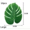 Hawaii Artificial Palm Leaf Mat Set 10pcs Tropical Jungle Table Decor Cup Mats 8