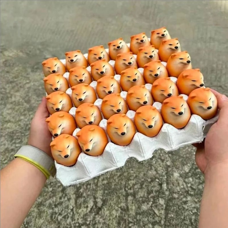 Shiba Inu Egg Desk Toy Squishy Dog Stress Relief Decor Cute Gift 4