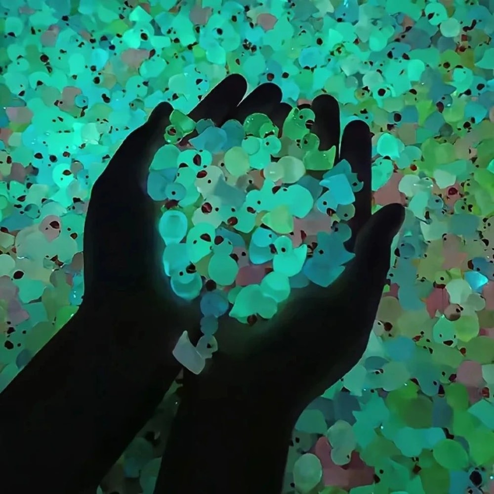 50pcs GlowintheDark Mini Resin Ducks Fairy Garden DIY Miniature Decor 2