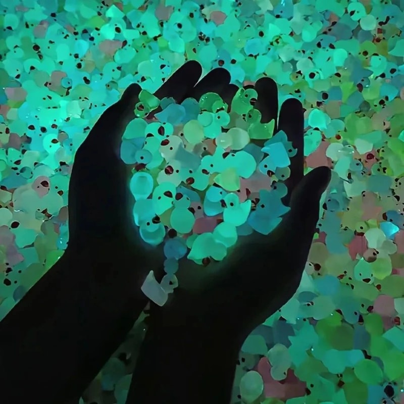 50pcs GlowintheDark Mini Resin Ducks Fairy Garden DIY Miniature Decor 2