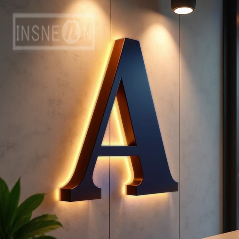 Custom 3D Metal LED Backlit Sign Waterproof Illuminated Business Logo Storefront Signage 8