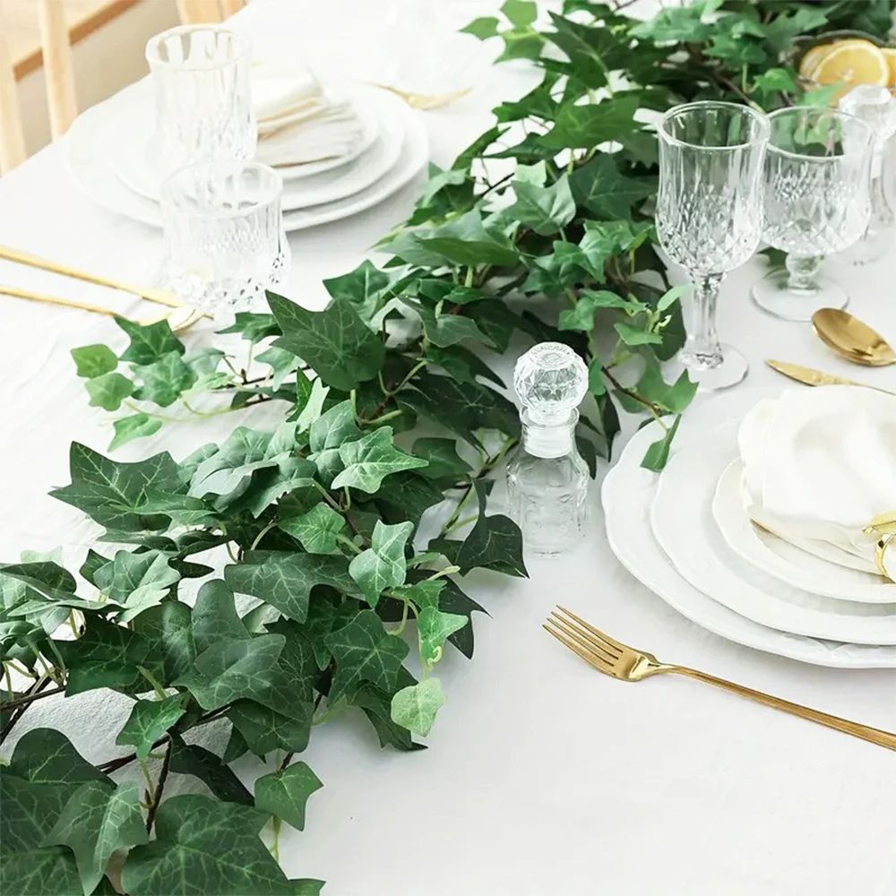 Lush Green Ivy Vines Garland Realistic Artificial Hanging Plants For Indoor Outdoor Wall Event De 0