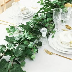 lush green ivy vines garland – realistic artificial hanging plants for indoor outdoor wall & event decor