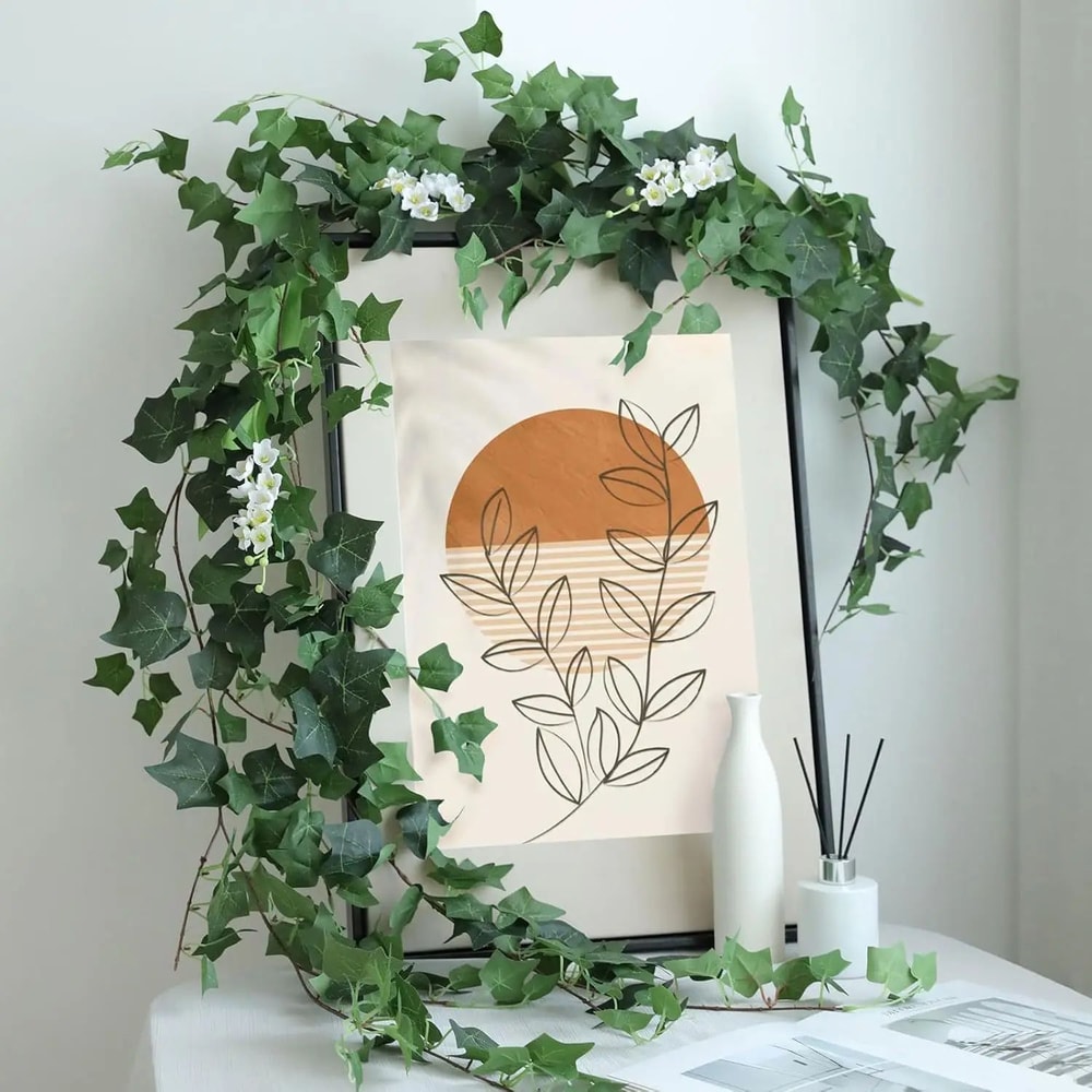 Lush Green Ivy Vines Garland Realistic Artificial Hanging Plants For Indoor Outdoor Wall Event De 1