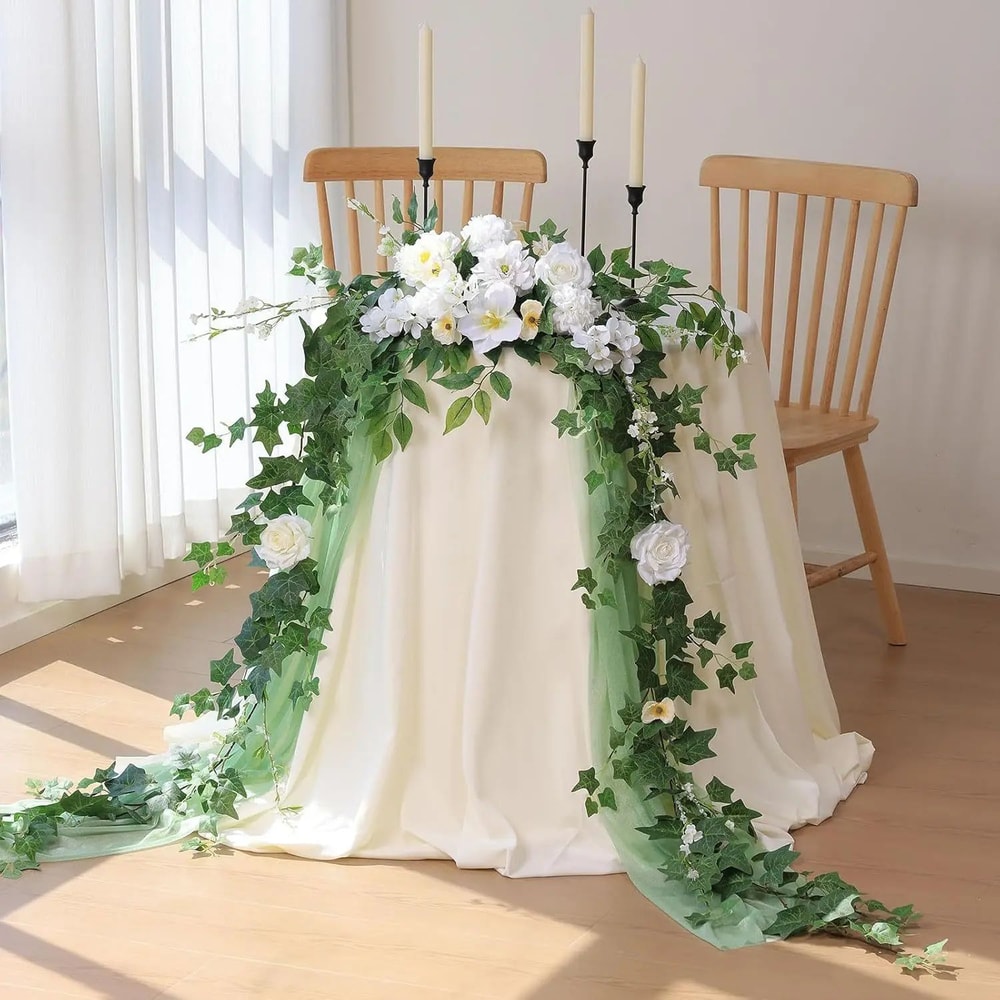 Lush Green Ivy Vines Garland Realistic Artificial Hanging Plants For Indoor Outdoor Wall Event De 2