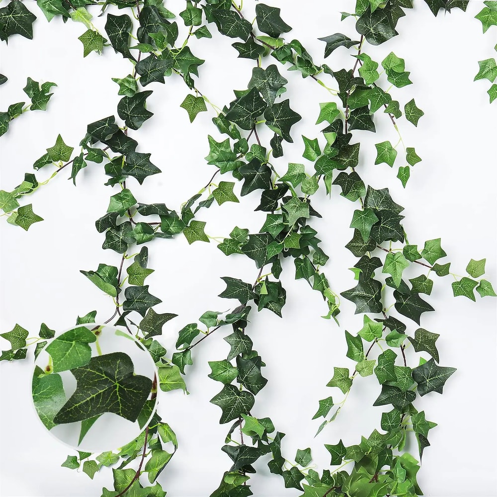Lush Green Ivy Vines Garland Realistic Artificial Hanging Plants For Indoor Outdoor Wall Event De 4
