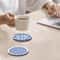 Celadon Floral Wooden Coasters Set 6pcs HeatResistant Coffee Cup Mats For Home Office 3