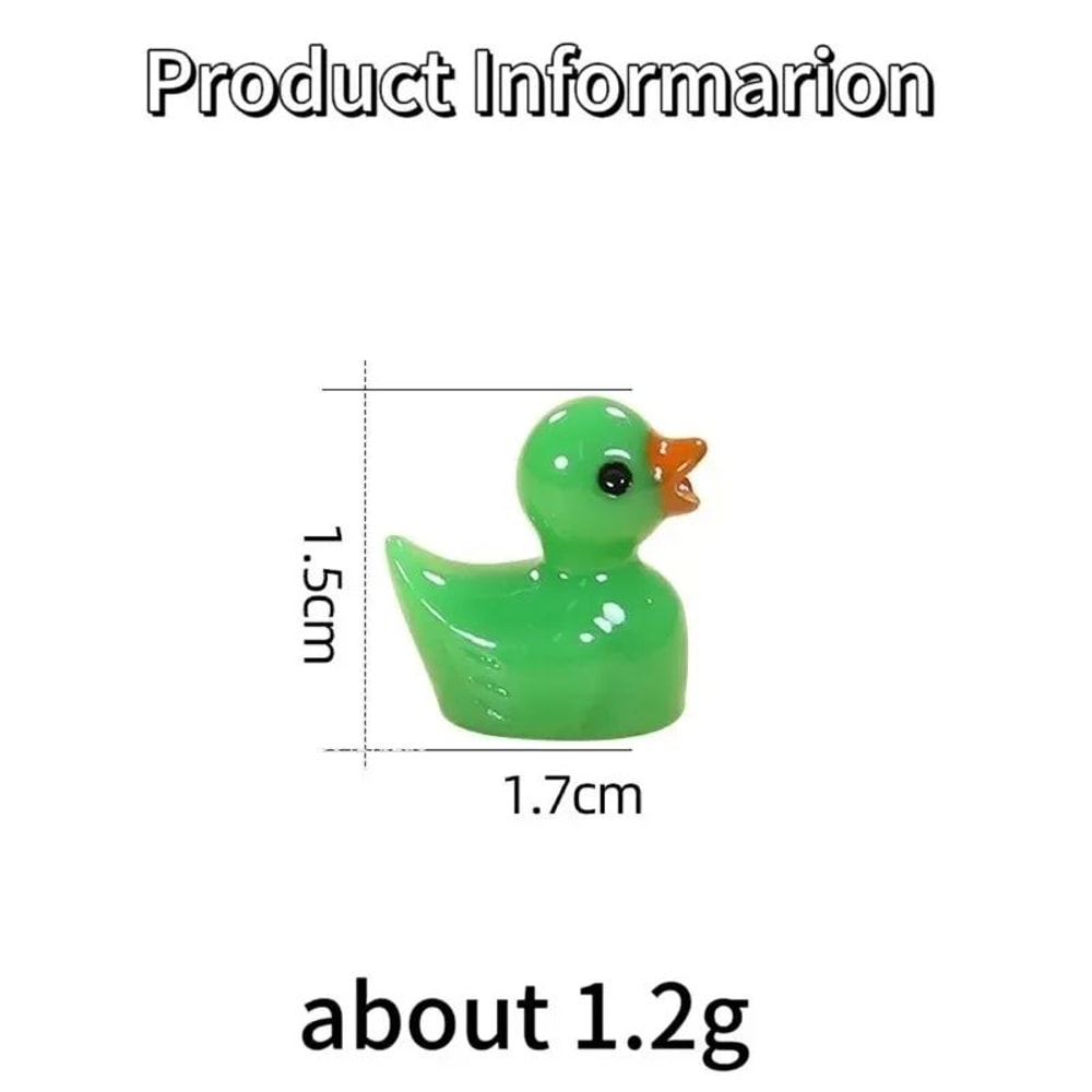 GlowintheDark Mini Resin Duck Figurines Cute Luminous Fairy Garden Aquarium Decor 5