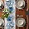 Coastal Summer Linen Table Runner Ocean Conch Coral Print Dining Table Decor 3