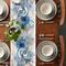 Coastal Summer Linen Table Runner Ocean Conch Coral Print Dining Table Decor 3