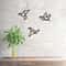 Modern Metal Bird Wall Art Set 3PCS Iron Silhouette Hanging Decor For Home Office 2