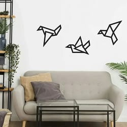 modern metal bird wall art set – 3pcs iron silhouette hanging decor for home & office