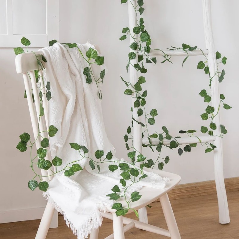 8268 In Artificial Ivy Garland Vine Realistic Green Silk Hanging Plant For Indoor Outdoor Decor 4