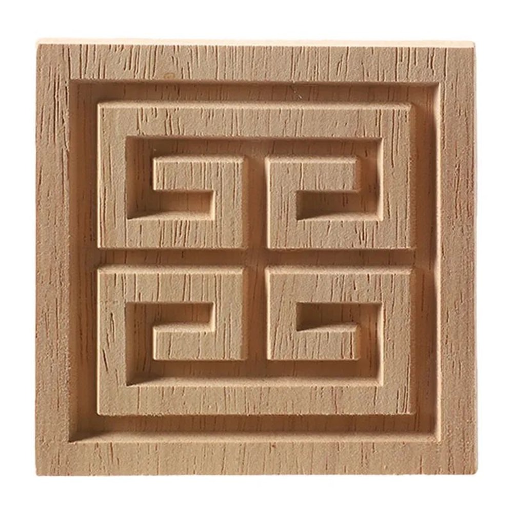 European Carved Wood Corner Applique Unpainted Floral Furniture Decal For Vintage Home Decor 2