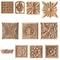 European Carved Wood Corner Applique Unpainted Floral Furniture Decal For Vintage Home Decor 0