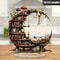 Bohemian Moon Acrylic Bookshelf Decor 2D Crystal Shelf With Fairy Light Display For Desktop Stylin 1