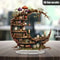 Bohemian Moon Acrylic Bookshelf Decor 2D Crystal Shelf With Fairy Light Display For Desktop Stylin 3