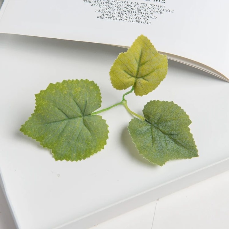 Artificial Grape Leaf Decor Set Silk Green Vine Leaves For Wedding Wreath Home Decoration 2
