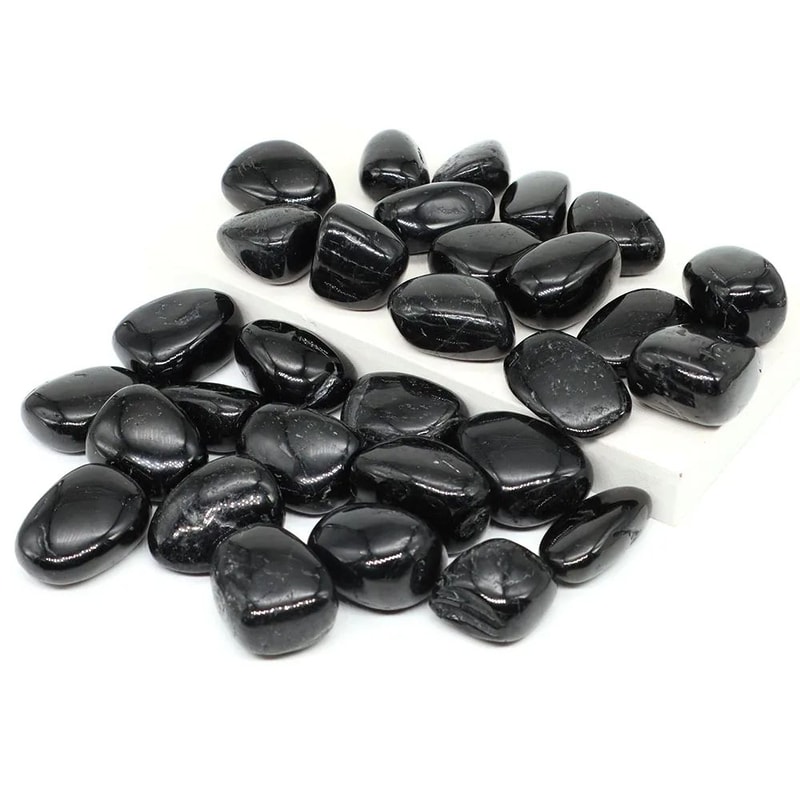 Natural Black Tourmaline Tumbled Stones Healing Crystal Energy Protection For Home Decor 1