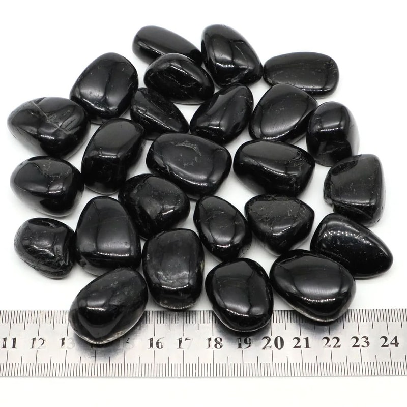 Natural Black Tourmaline Tumbled Stones Healing Crystal Energy Protection For Home Decor 3