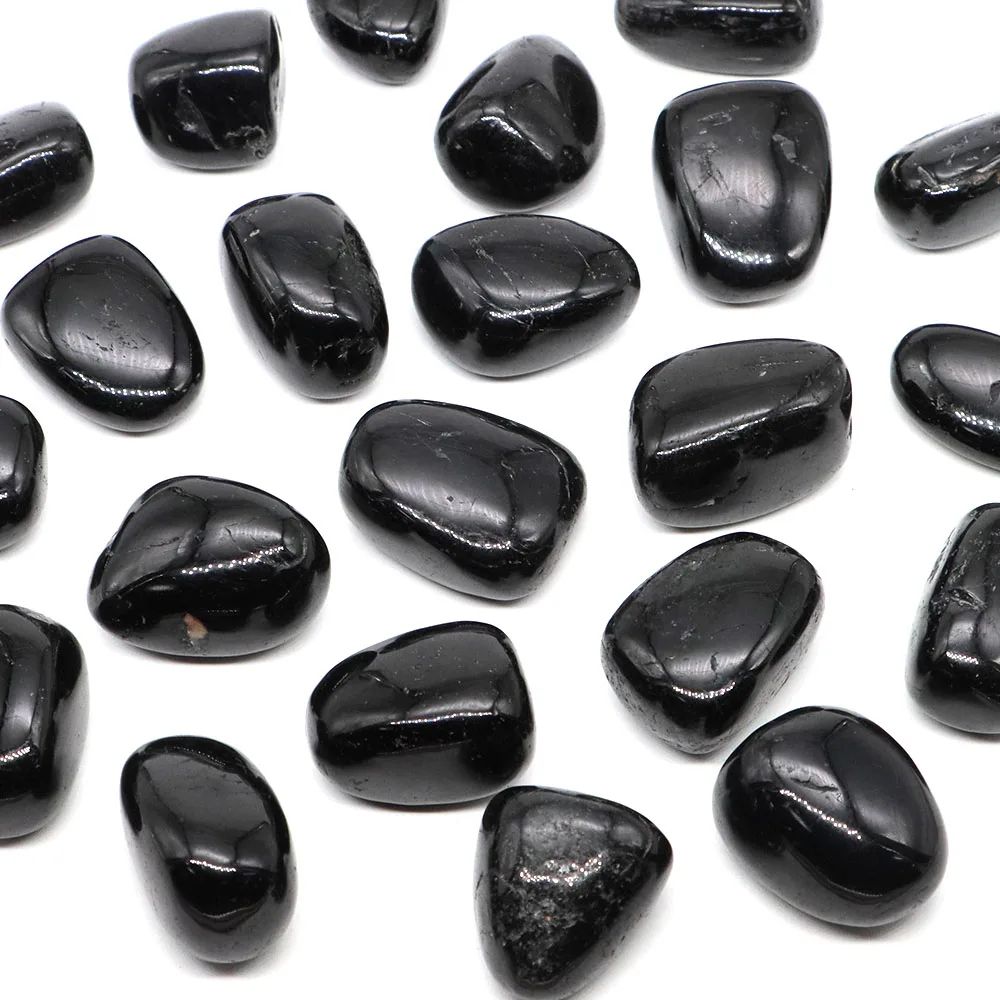 Natural Black Tourmaline Tumbled Stones Healing Crystal Energy Protection For Home Decor 5