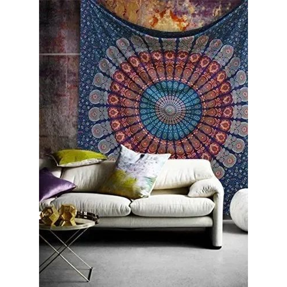 Bohemian Mandala Wall Tapestry Hippie Psychedelic Fabric Decor For Bedroom Living Space 4