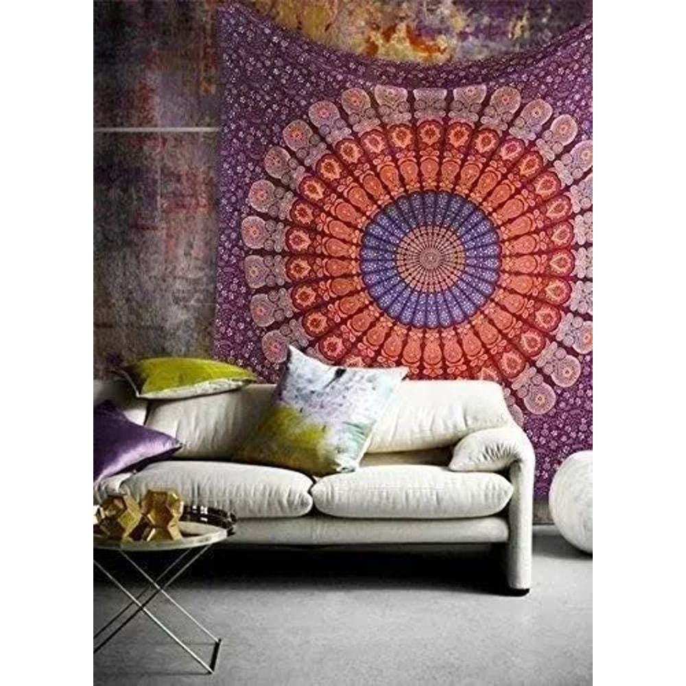 Bohemian Mandala Wall Tapestry Hippie Psychedelic Fabric Decor For Bedroom Living Space 6