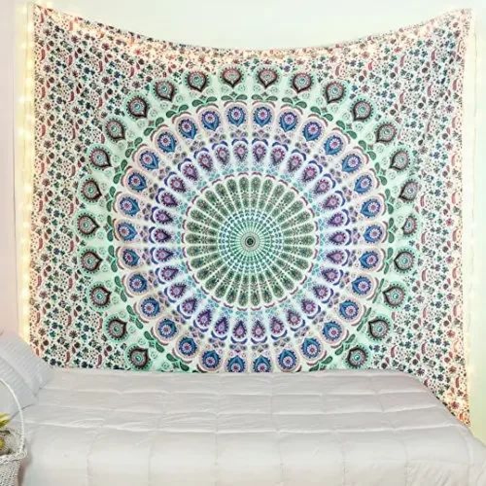 Bohemian Mandala Wall Tapestry Hippie Psychedelic Fabric Decor For Bedroom Living Space 9