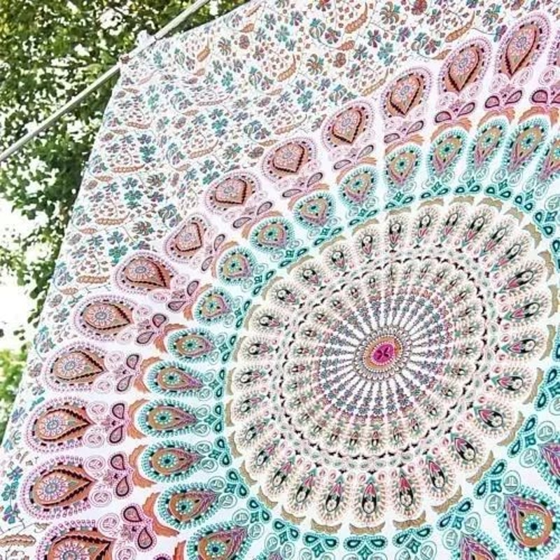 Bohemian Mandala Wall Tapestry Hippie Psychedelic Fabric Decor For Bedroom Living Space 14