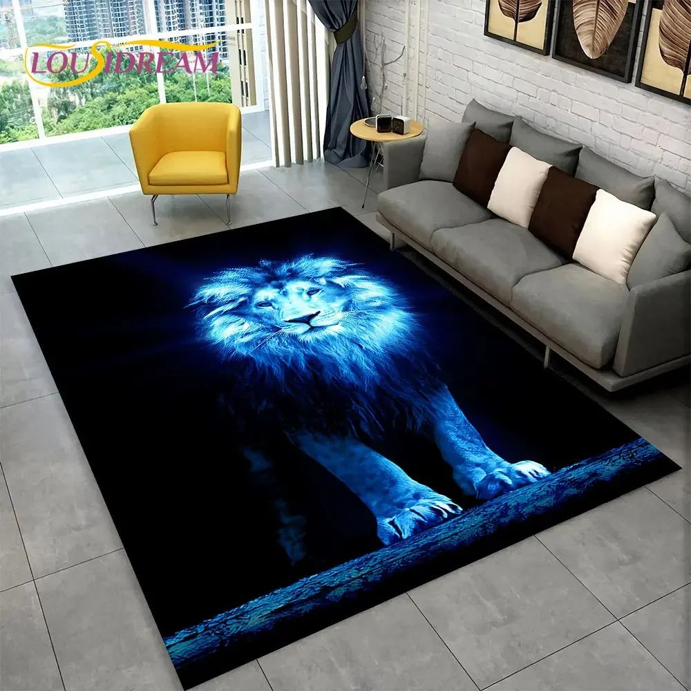 3D Animal Print Area Rug NonSlip Flannel Carpet For Living Room Bedroom Home Decor 21