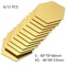 Modern Hexagon Acrylic Mirror Tiles 3D SelfAdhesive Wall Decor For DIY Home Styling 9
