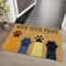 Cat Paw Print Doormat NonSlip Absorbent Flannel Rug For Entrance Kitchen Home Decor 2