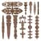 HandCarved European Oak Applique Vintage Floral Wood Onlay Decor For Furniture Doors 0