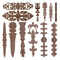 HandCarved European Oak Applique Vintage Floral Wood Onlay Decor For Furniture Doors 0