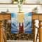 Passover Linen Table Runner Red Sea Design Reusable Pesach Dining Decor 1