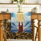 Passover Linen Table Runner Red Sea Design Reusable Pesach Dining Decor 1