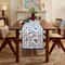 Summer Blue Floral Linen Table Runner Farmhouse Reusable Dining Party Decor 0