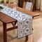 Summer Blue Floral Linen Table Runner Farmhouse Reusable Dining Party Decor 1