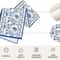 Summer Blue Floral Linen Table Runner Farmhouse Reusable Dining Party Decor 3