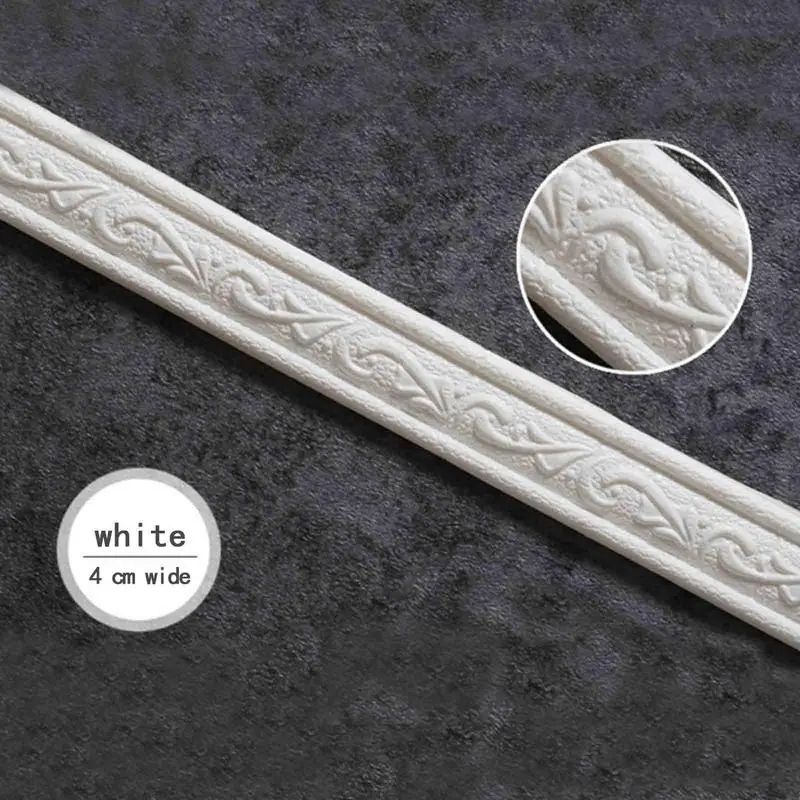 3D SelfAdhesive Foam Wall Edge Trim Waterproof Flexible Molding Strip 1