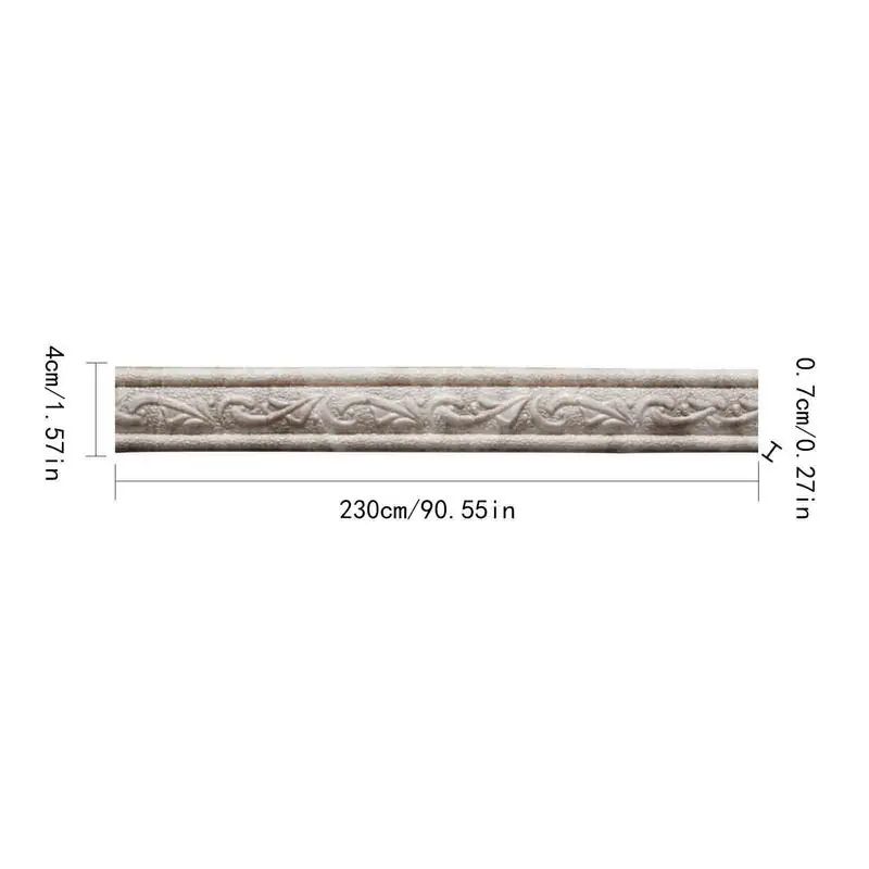 3D SelfAdhesive Foam Wall Edge Trim Waterproof Flexible Molding Strip 4