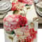 Vintage Tulip Oil Painting Linen Table Runner Farmhouse Floral Dining Decor 3