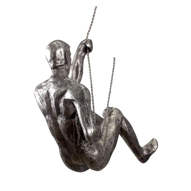 Rock Climbing Man Resin Wall Sculpture 3D Adventure Wall Art Decor 7